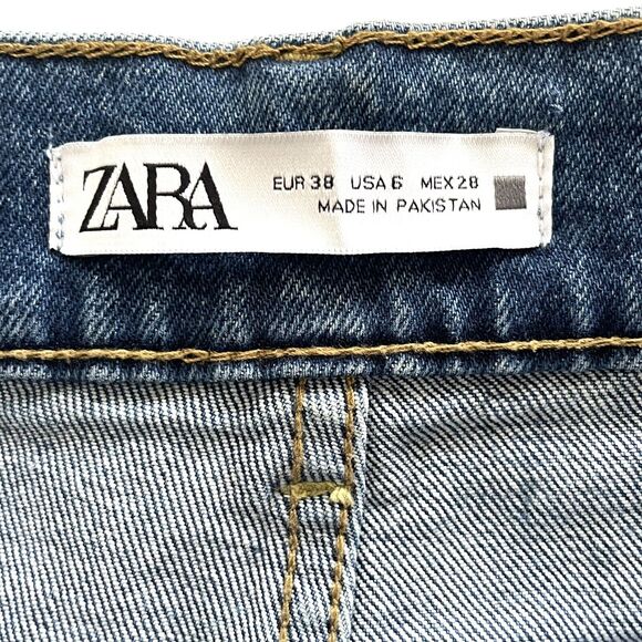 ZARA DENIM Women’s 12”Super High Rise Mom Fit Jeans Button Fly - Picture 3 of 12